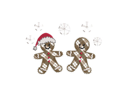 Cute Plaid Gingerbread Man 2 in a row