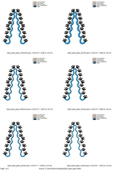 Mini Paw Scalloped Split Side Seam