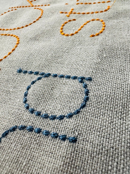 Hand Stitch Effect Block Font