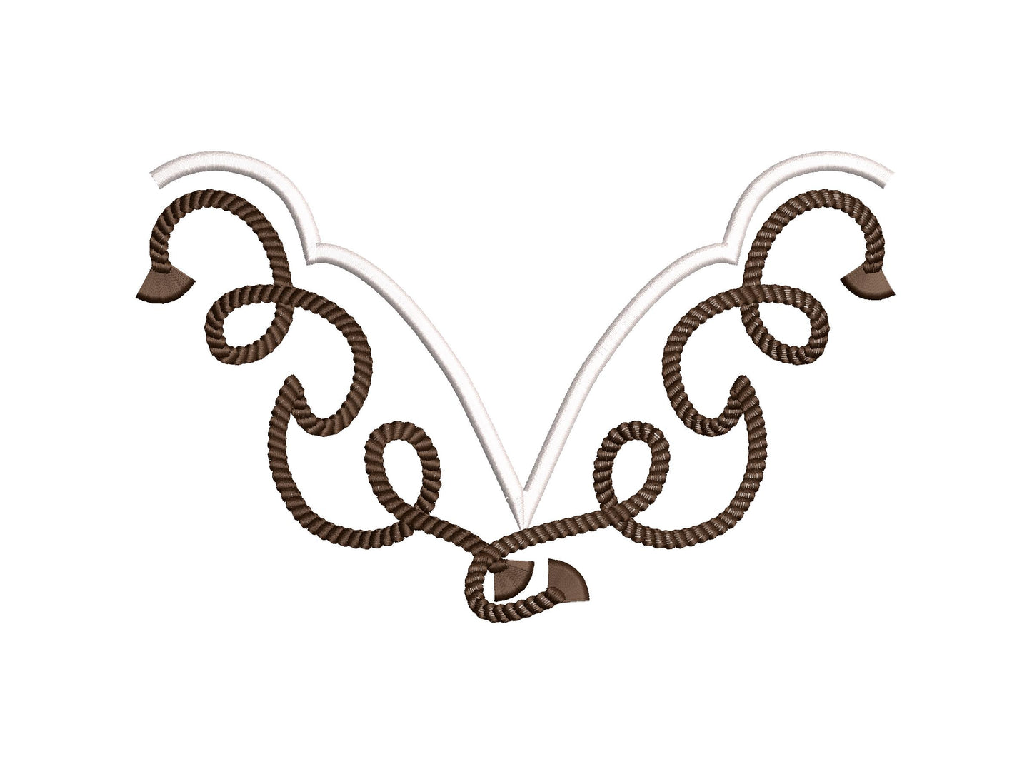 Rope Stitch Neckline Cutout