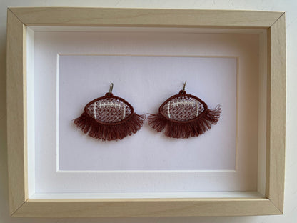 Sport Football Fringed Earrings Charm