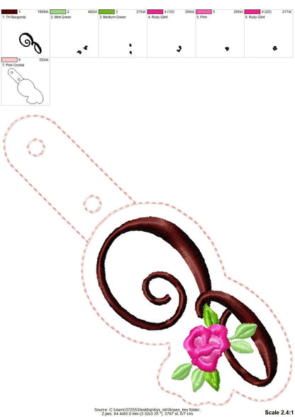 Meadow Initial Monogram Keychain