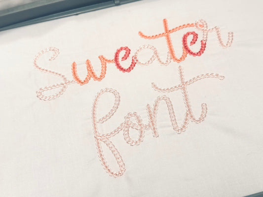 Bold Dense Chain Stitch Script Font