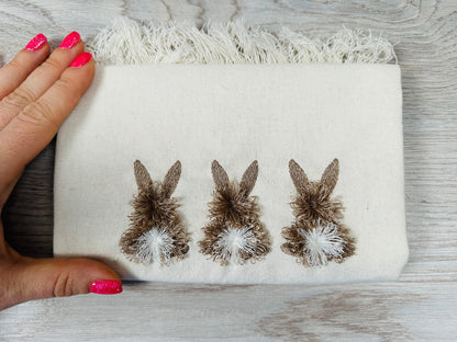 Fringed Bunny Tail 3 in a row