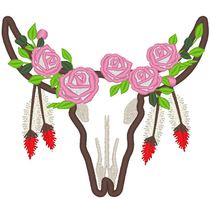 Buck Bull Cow Skull Floral Crown