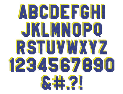 Varsity Collegiate Block Type Shadow Font