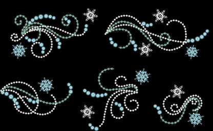 Frozen Snowflake Swirl Star Tail Set