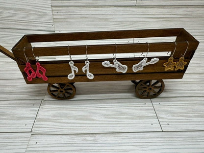 Music Notes Earrings Set of 5