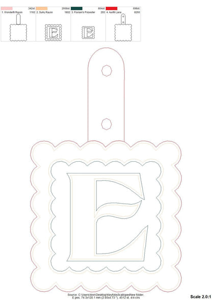 Special Puffy Puff Foam Scalloped Keychain