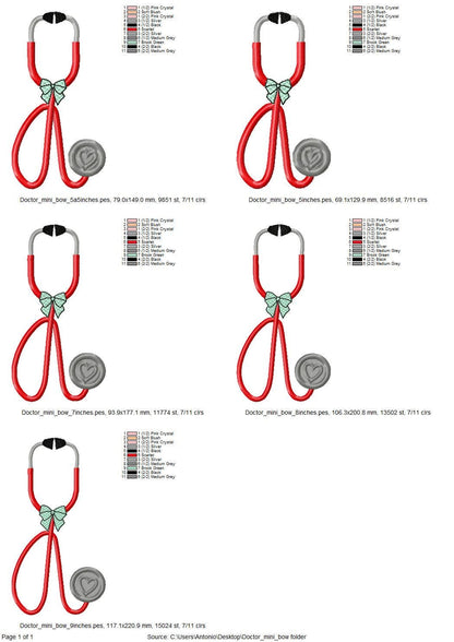 Therapist Medic Stethoscope with Bow