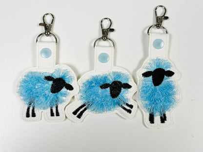 Fringed Sheep Lamb Keychain