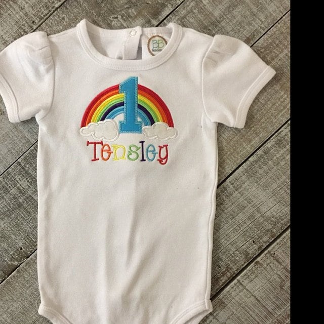 Satin Rainbow Birthday Number 1