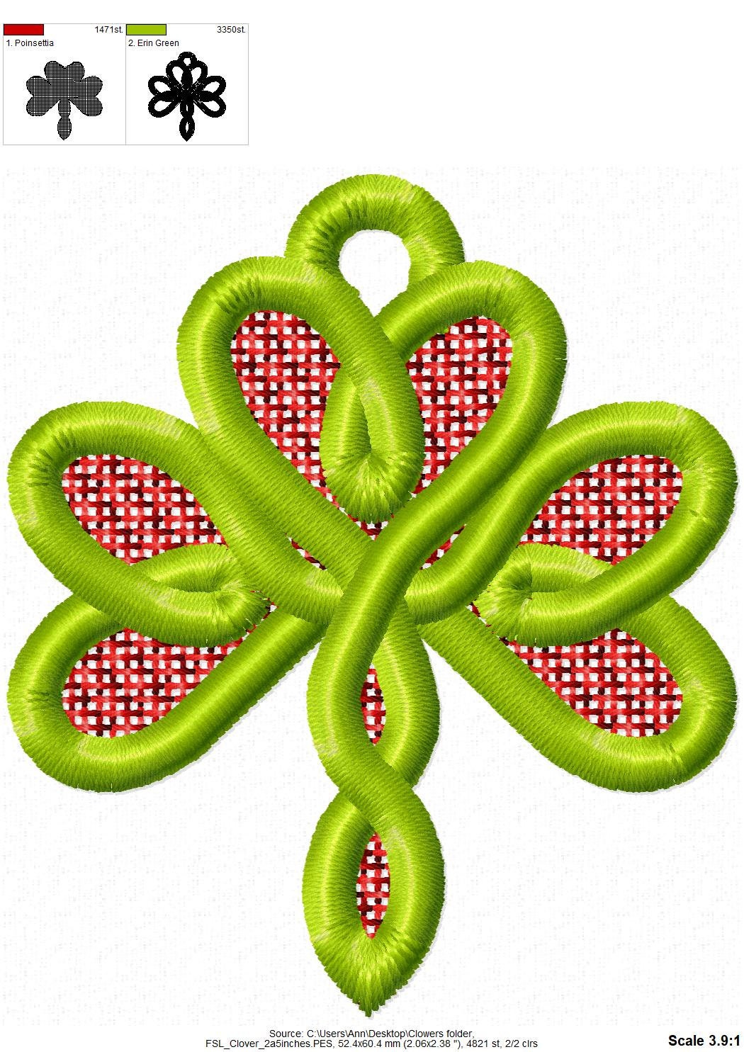 Celtic Clover Charm Necklace FSL