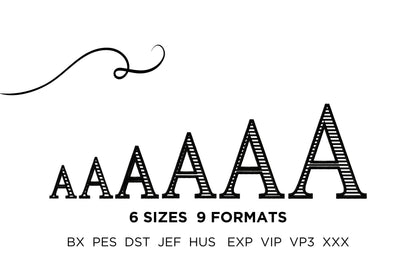 Striped Lined Roman Style Font