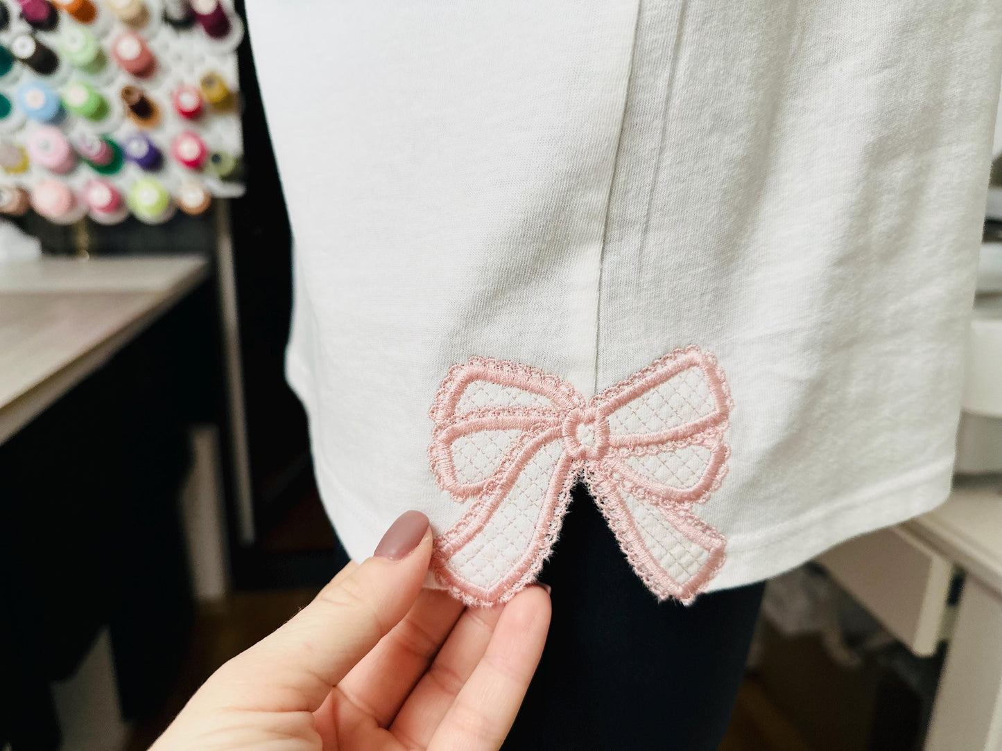 Mini Small Lace Bow Applique