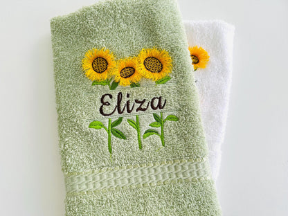 Split Sunflowers and mini Font SET Fringed Fluffy Fringe Sunflower