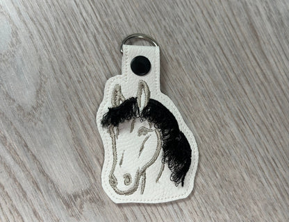 Fringed Mane Horse Keychain