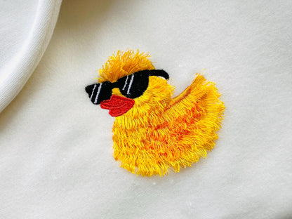 Fringed Rubber Duck with Sunglasses