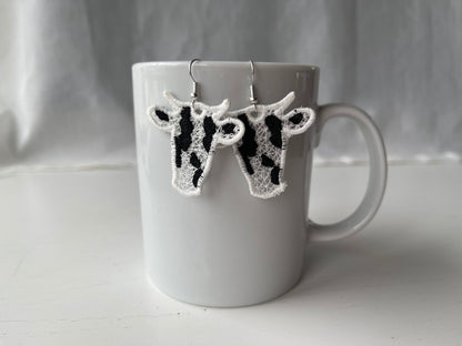 Farm Cow and Bow Earrings Charm FSL