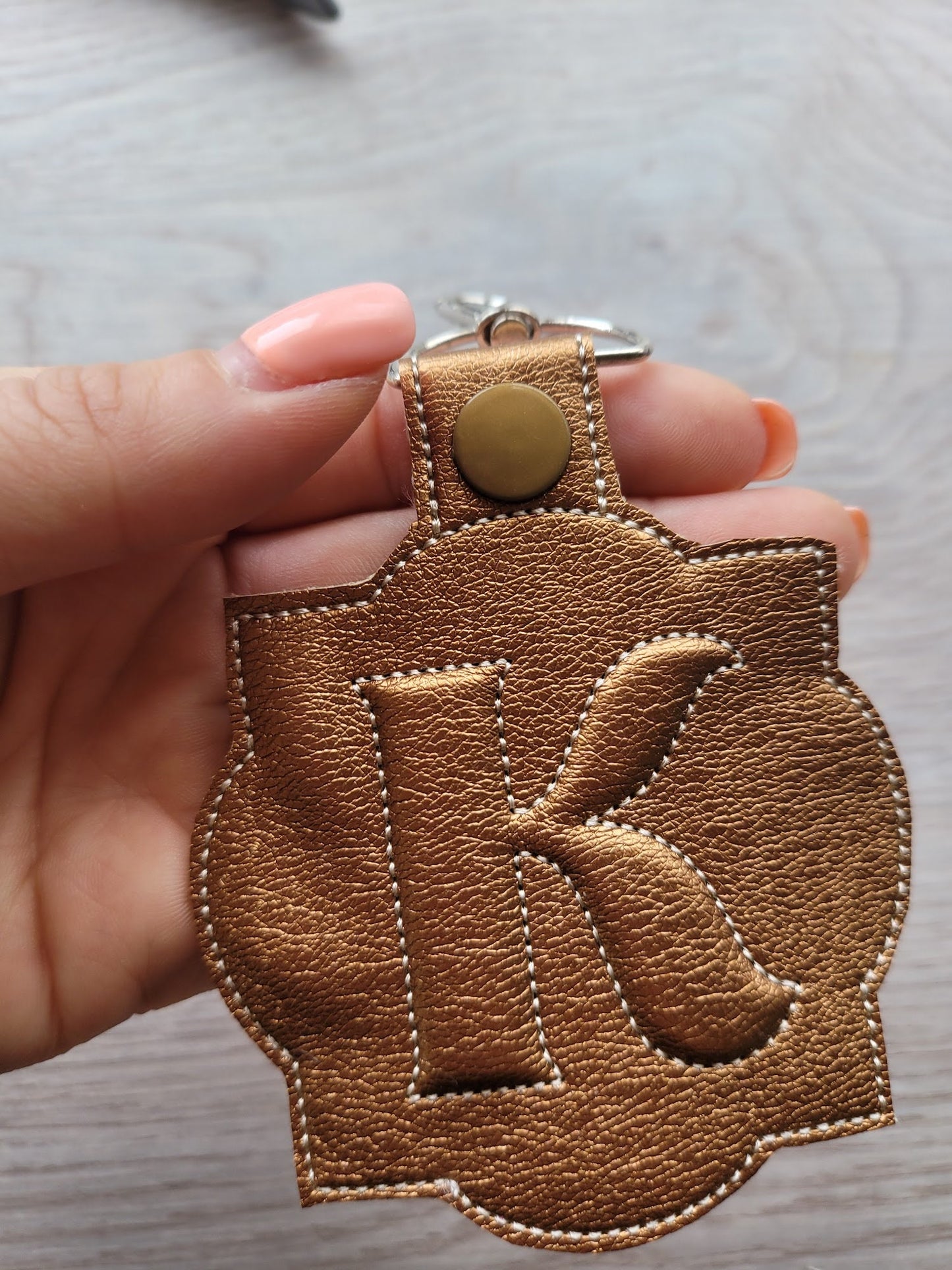 Special Puffy Puff Foam Monogram Keychain