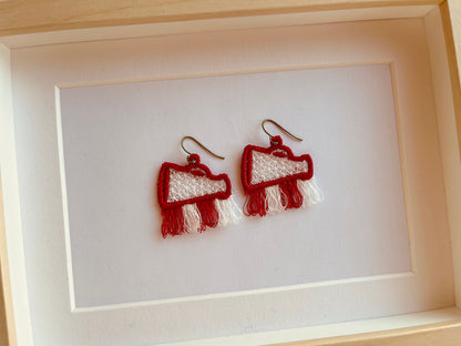 Cheer Fringed earrings Sport charm football pendant FSL freestanding