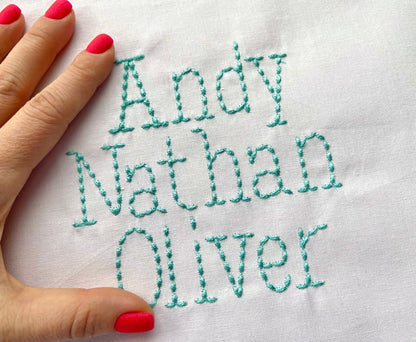 Hand Stitch Effect Font Andy