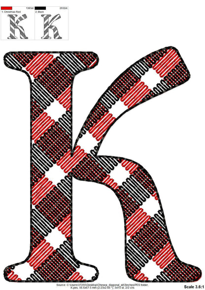 Buffalo Plaid Patterned Font Lake