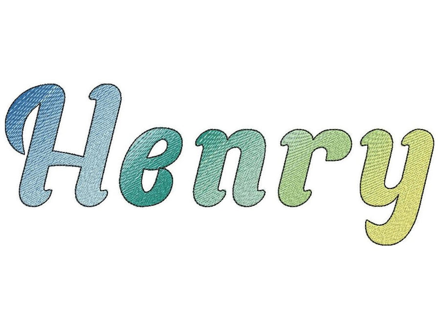 Iridescent 2-Color Gradient Ombre Font