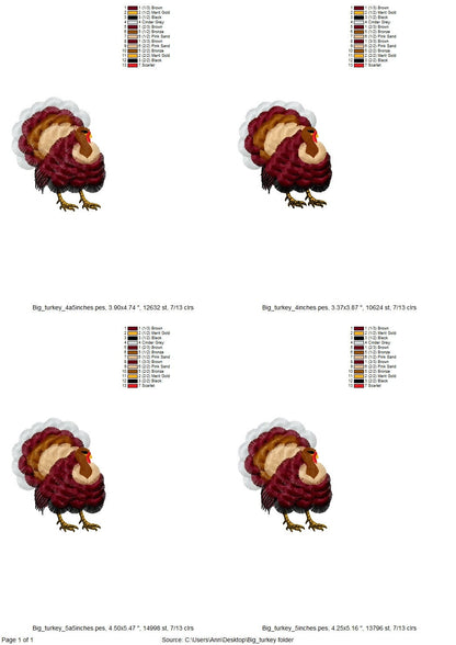 Fringed Thanksgiving Turkey Bird