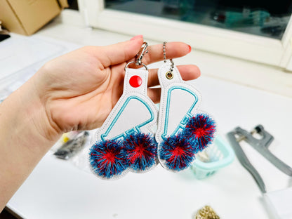 Cheerleader Megaphone Keychain