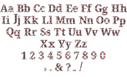 Mini Buffalo Plaid Patterned Font