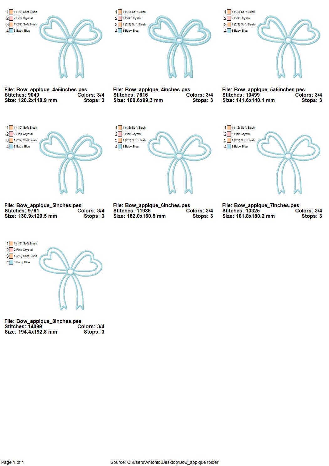 Simple Split Seam Side Bow
