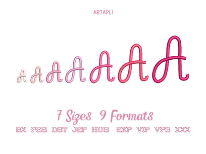 Satin Stitch Handwritten Script Font