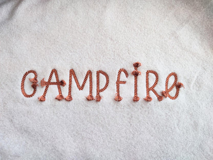 Rope stitch FONT with fringed ends tassel alphabet letters numbers