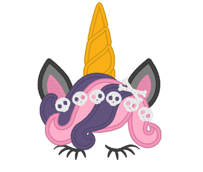 Skulls and Bones Halloween Unicorn