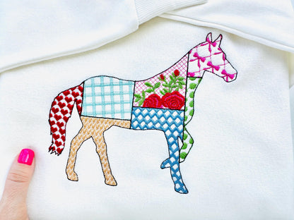 Patchwork Patterned Horse