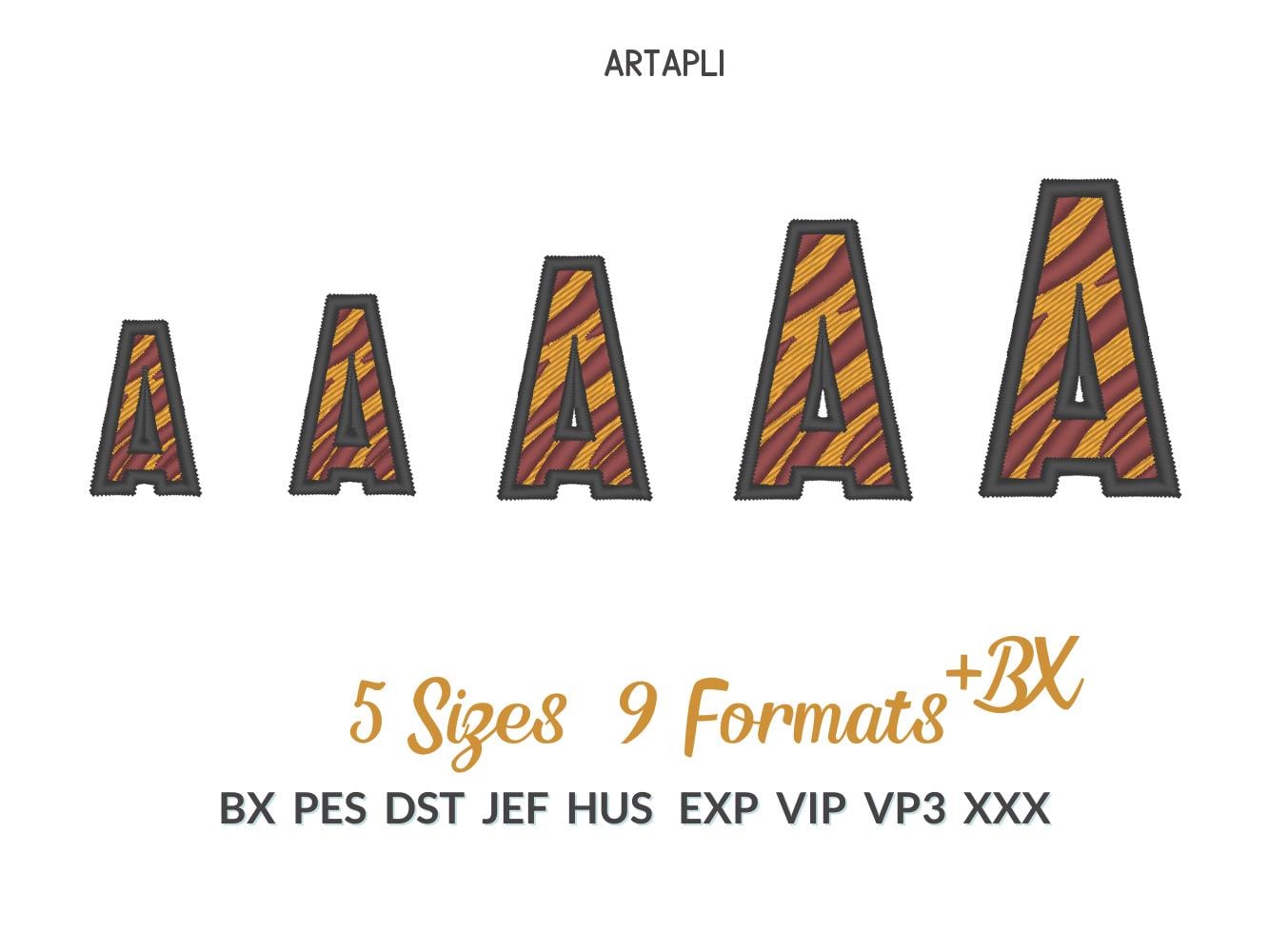 Tiger print embroidery Font MINI sizes machine embroidery designs Tiger