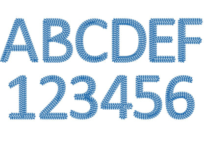 Hand Stitch Effect Chain Font