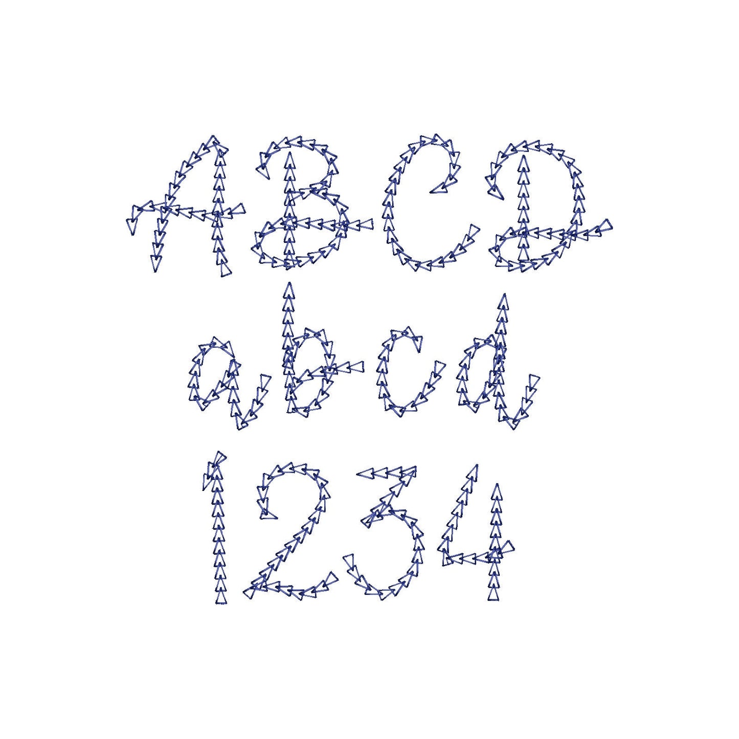 Quick Light Halmera Chain Stitch Font