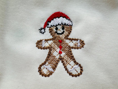 Gingham Plaid Gingerbread Man Santa