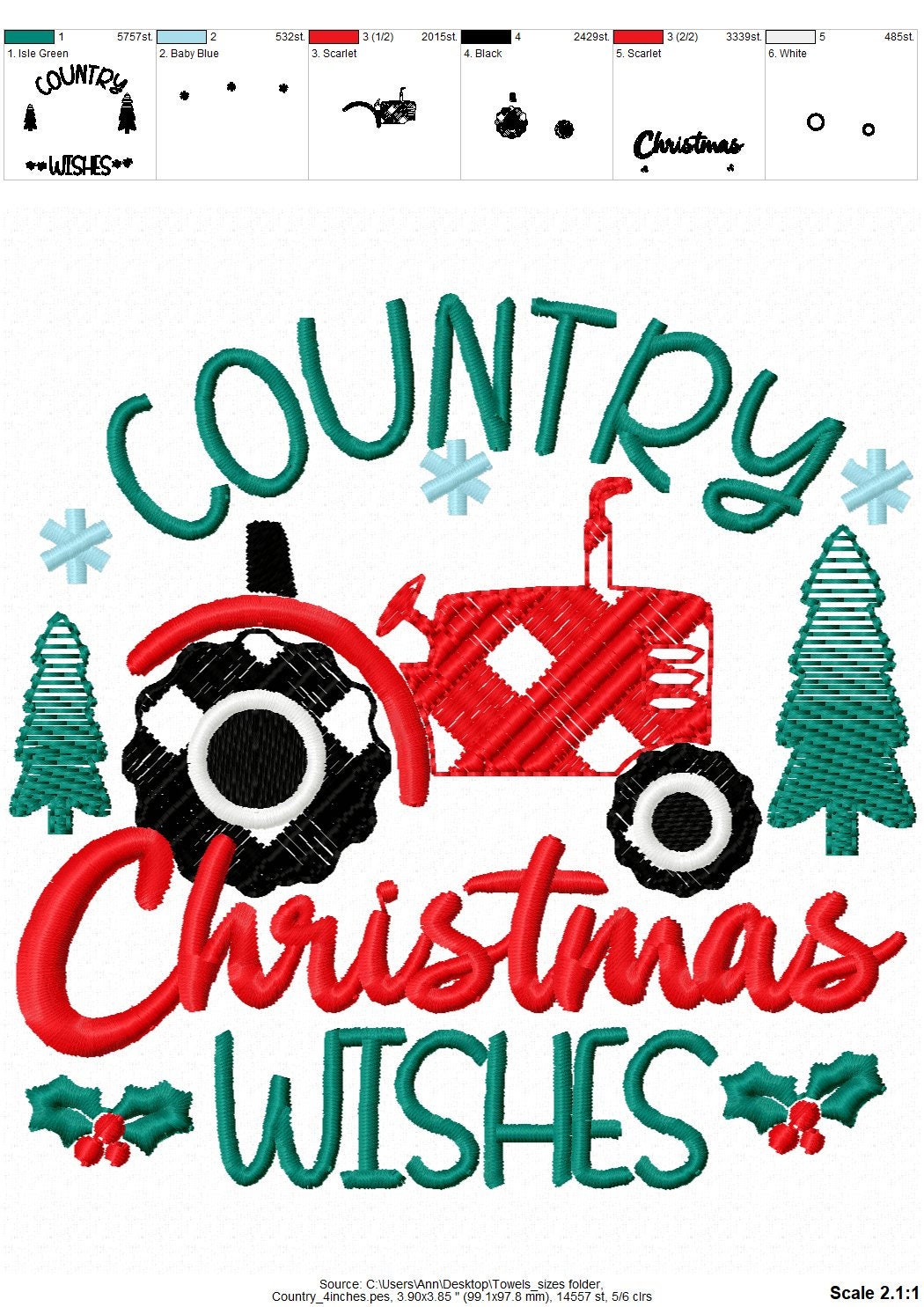Country Christmas Wishes Saying
