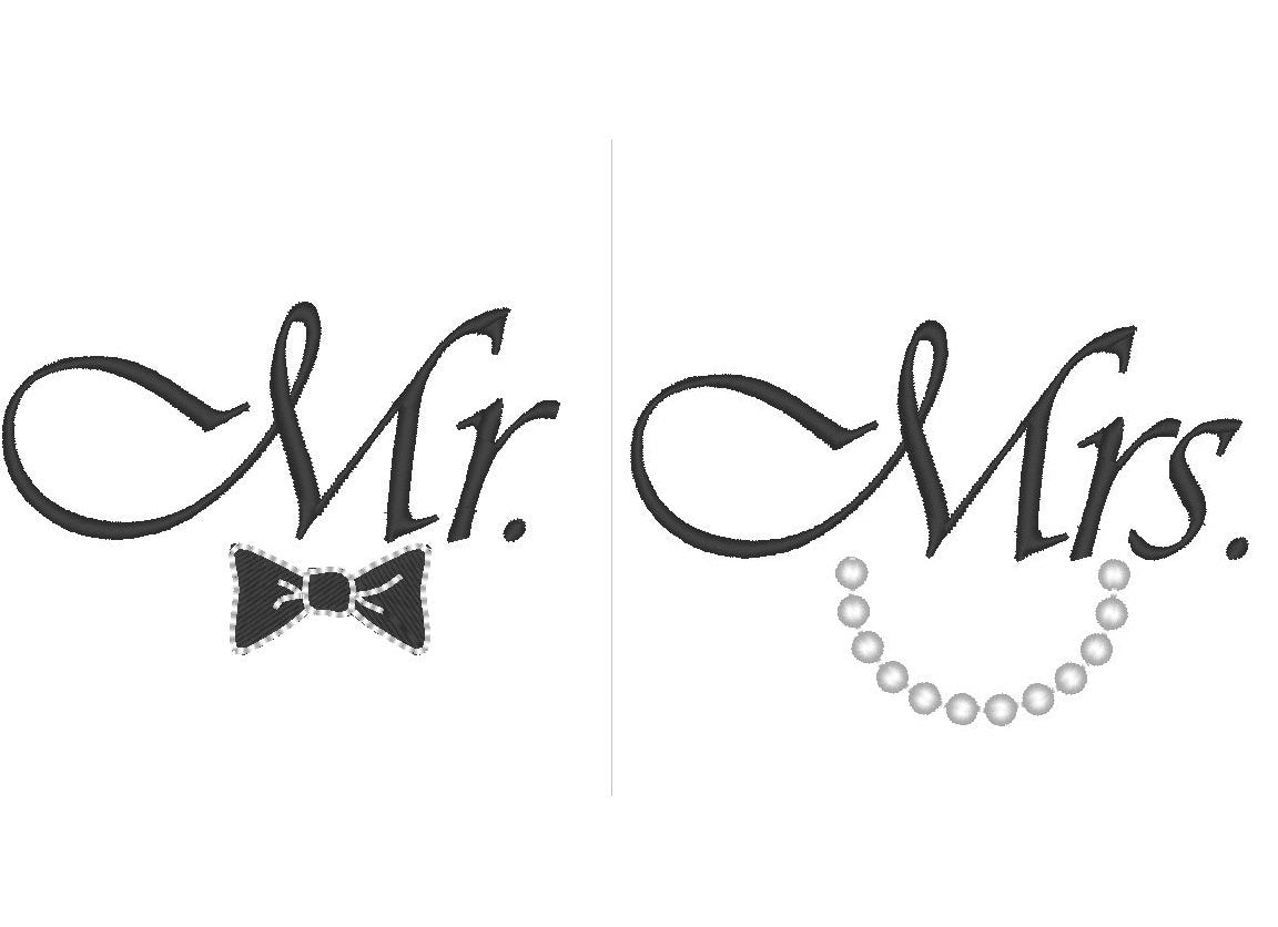 Mr And Mrs Wedding Monogram Accent