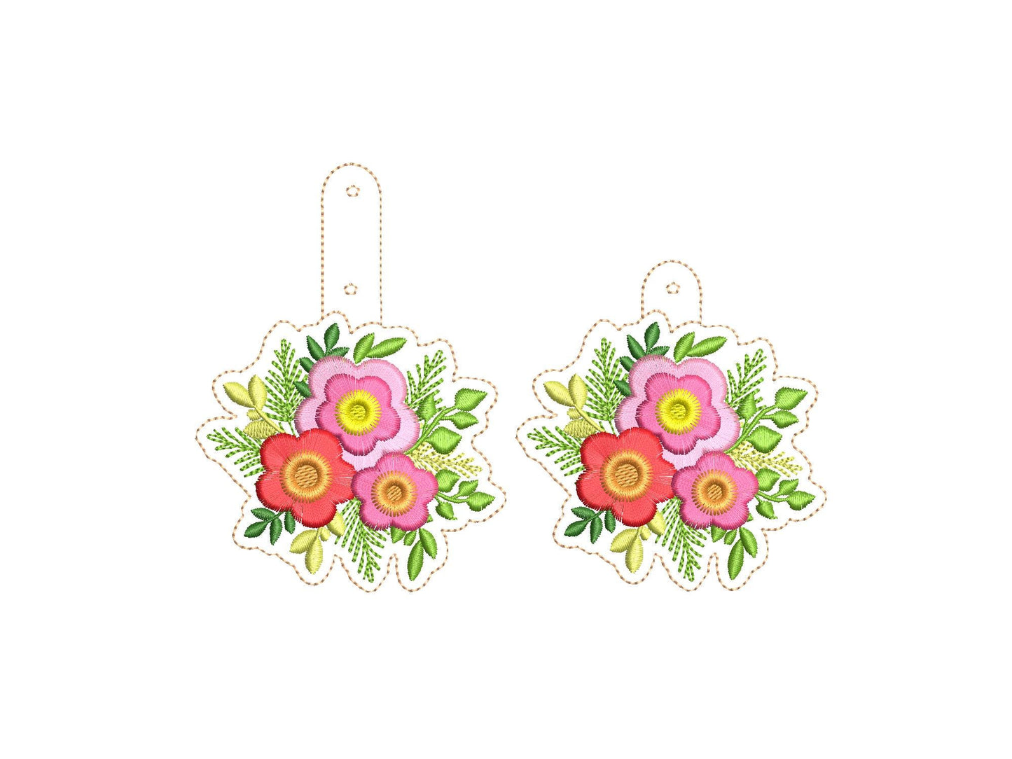 Fringed Floral Bouquet Keychain