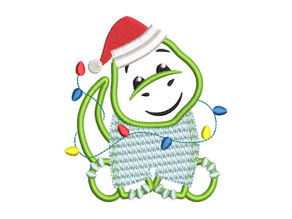 Little Christmas Dinosaur Applique