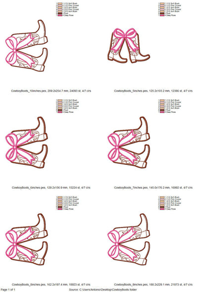 Cowboy Cowgirl Boots and Bow