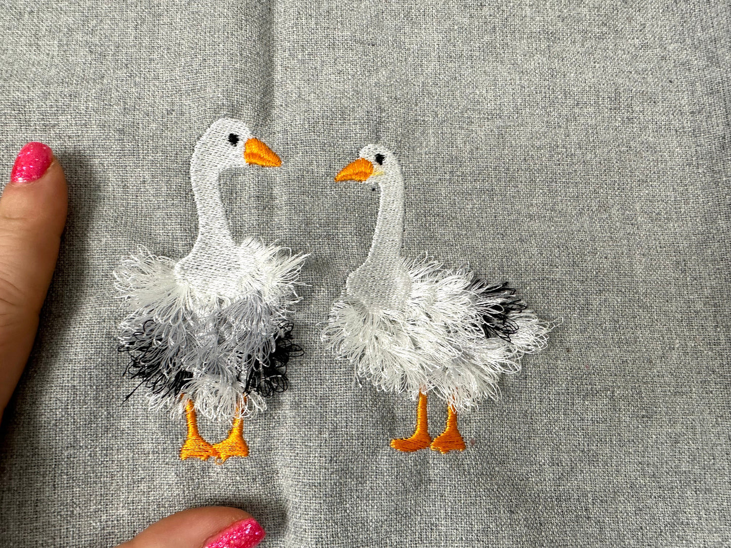 Fringed Farm Goose Duck Set of 2