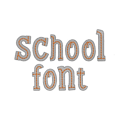Quick Light Stitch School Font