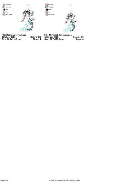 Mermaid Keychain ITH