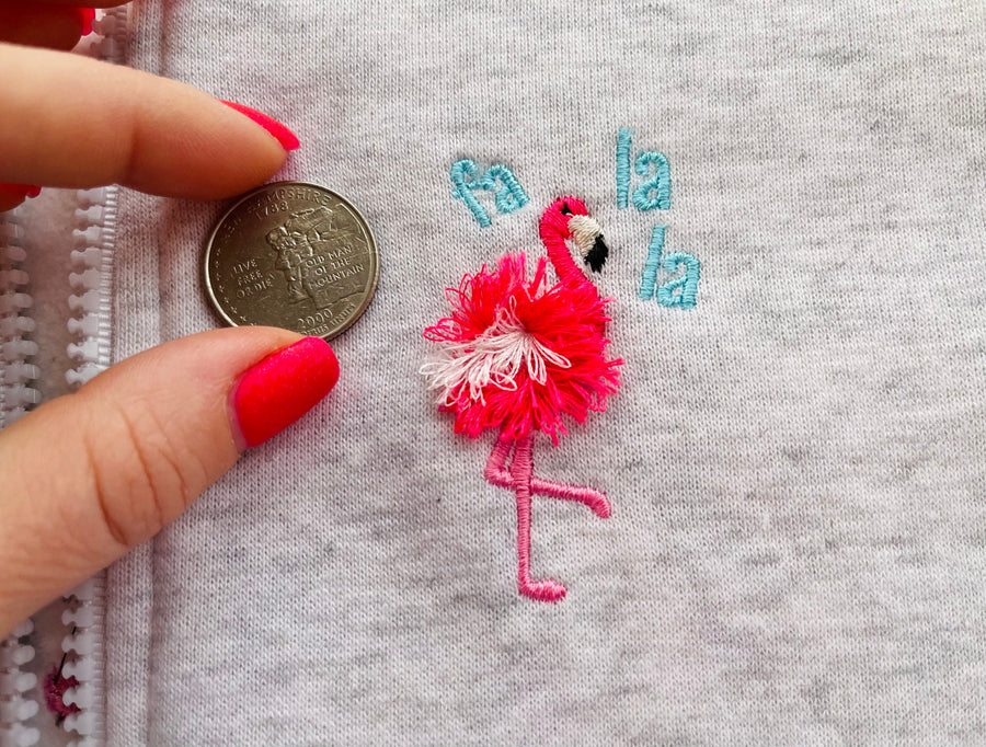 Mini Fringed Singing Flamingo