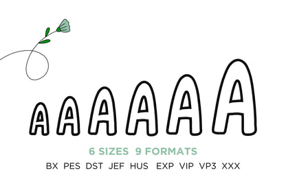 Kids Monogram Font Applique